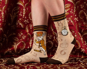 Storybook White Rabbit Calf Socks