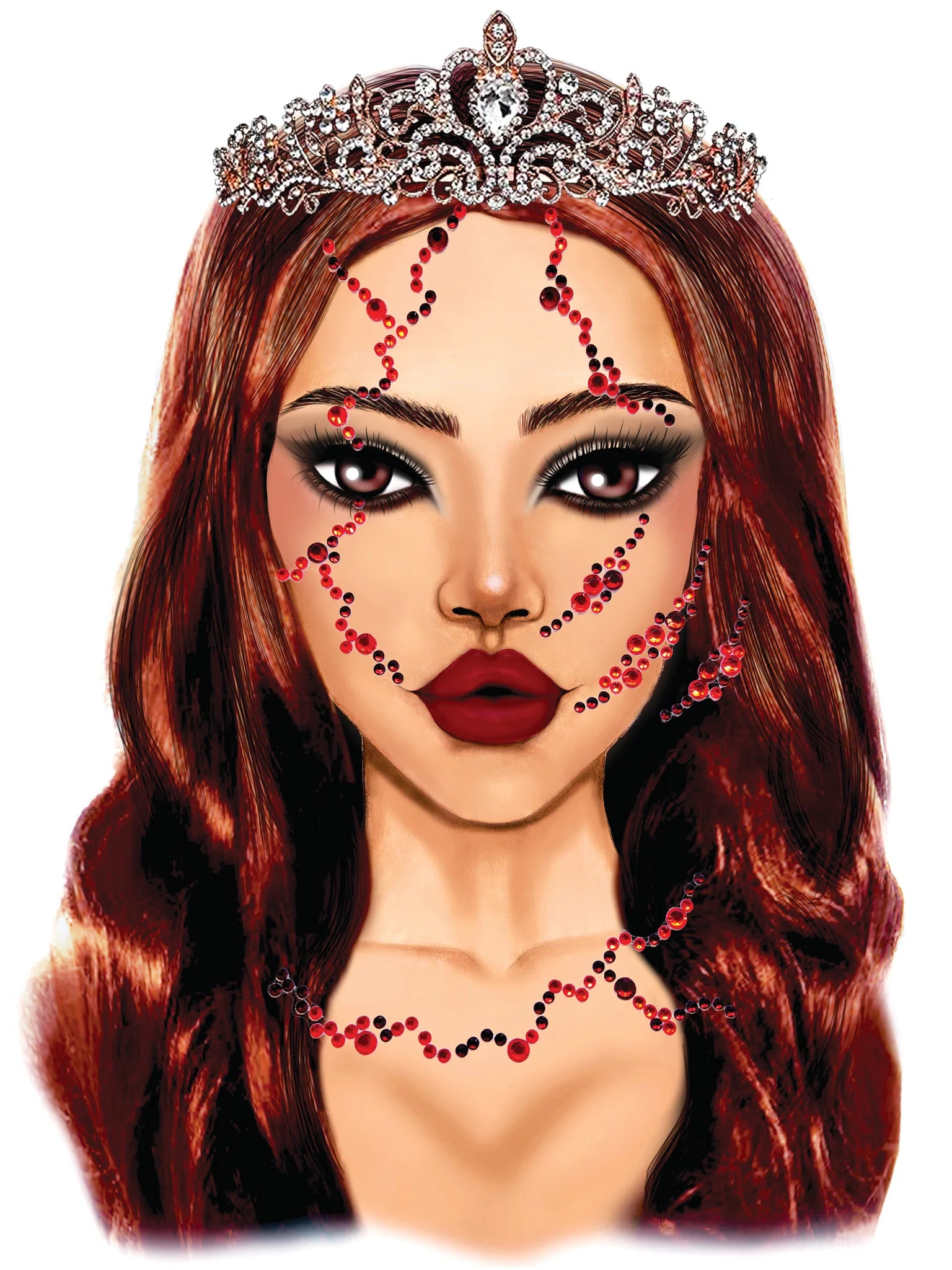 Bloody Face Stick-On Jewels