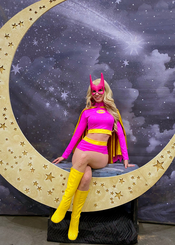 Purple Bat Hero Highwaist Scrunchback Bottoms