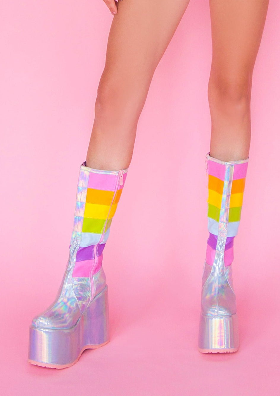 Platform Rainbow Boots