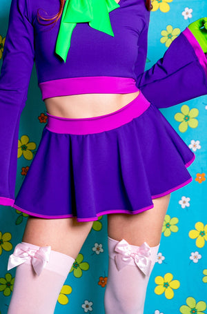 Danger Prone Girl Retro Mini Circle Skirt