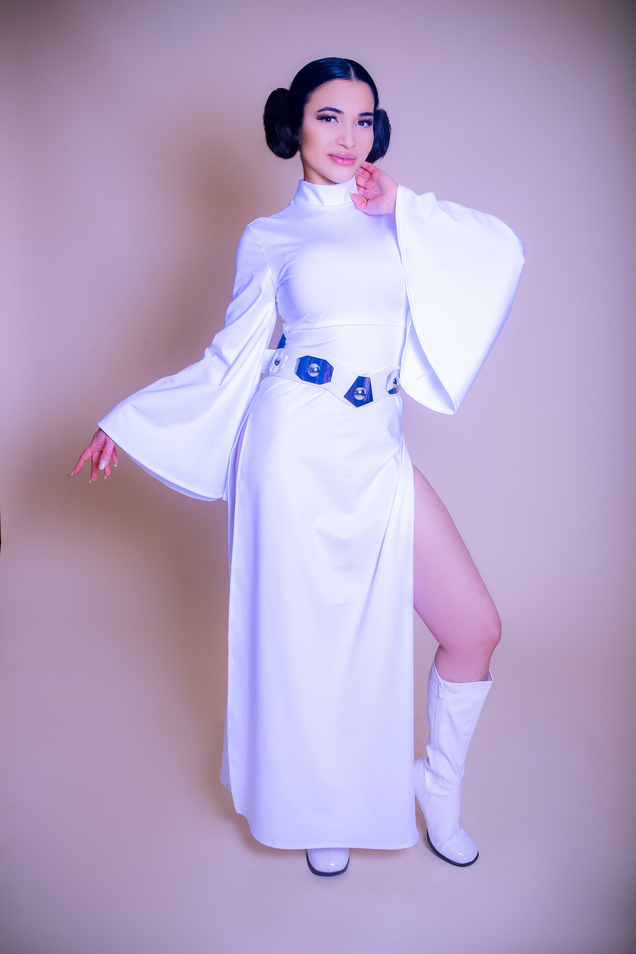 Space Rebel Princess Long Dress with Side Slits