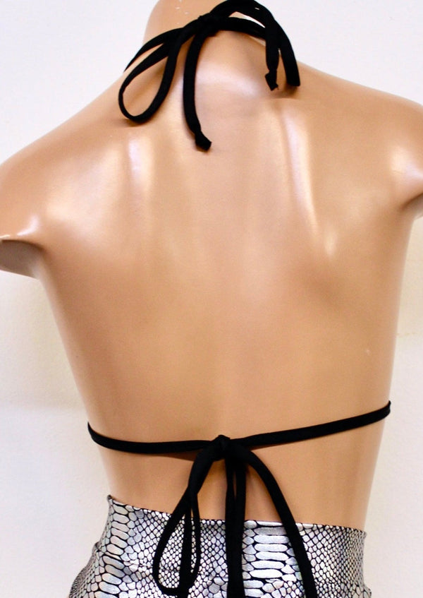 Hologram Ring Swim Top in Blue Swirl