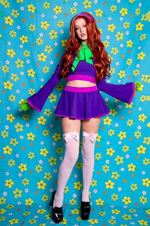 Danger Prone Girl Retro Mini Circle Skirt