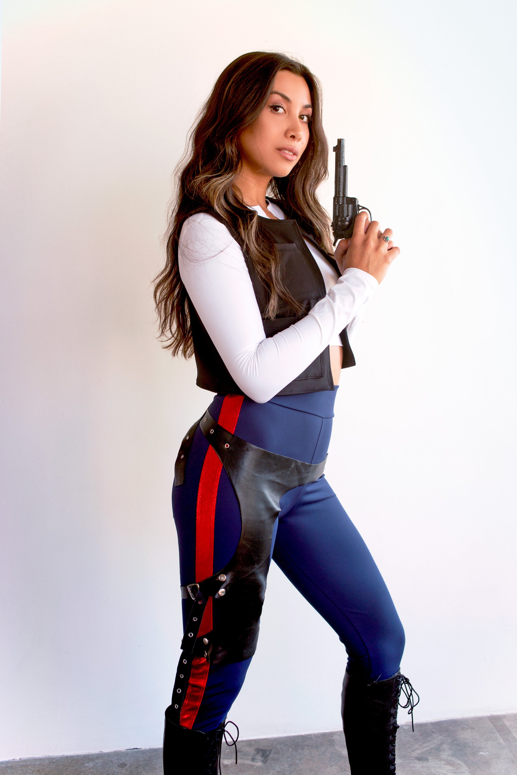 Space Rebel Costume Set with Top, Vest, and Pants