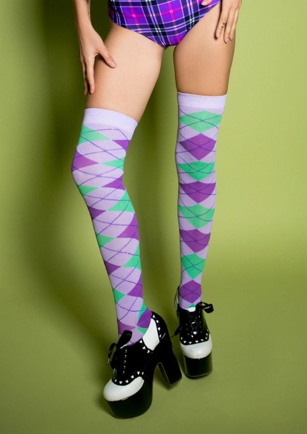 Gothic witch suspenders over the knee fishnet stockings/sexy and