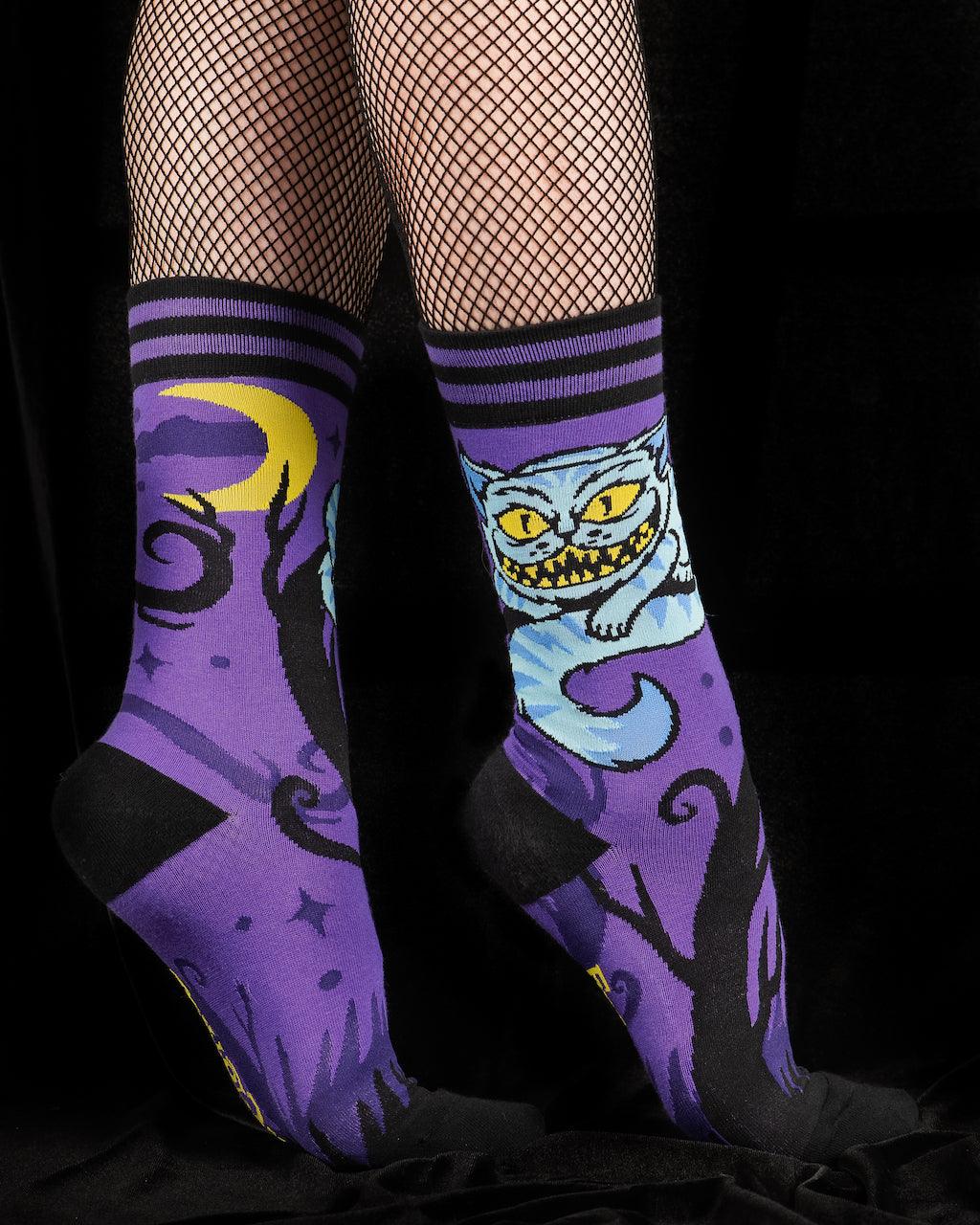 Storybook Cheshire Cat Calf Socks