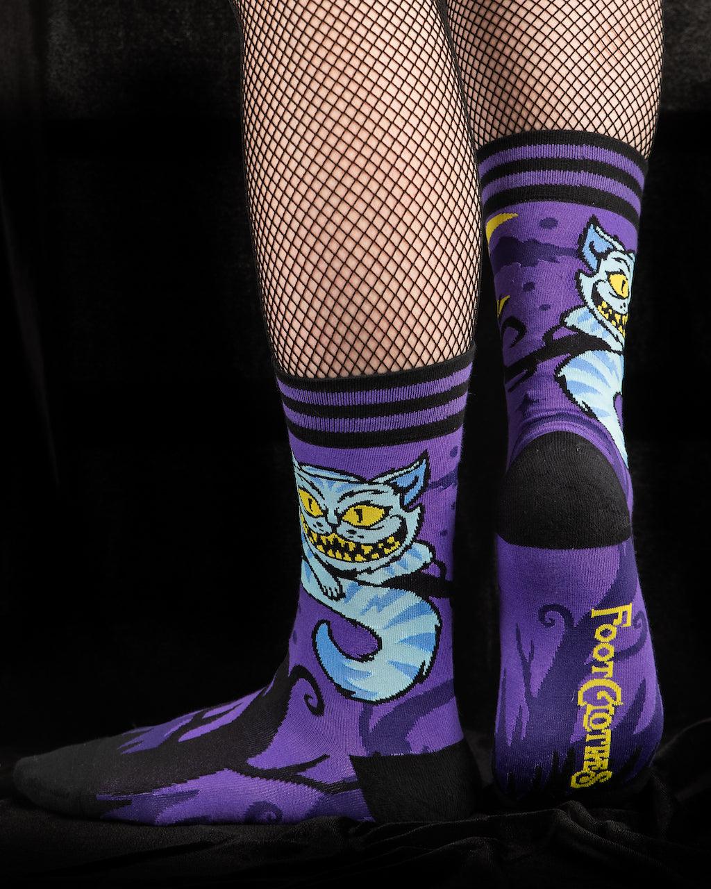 Storybook Cheshire Cat Calf Socks