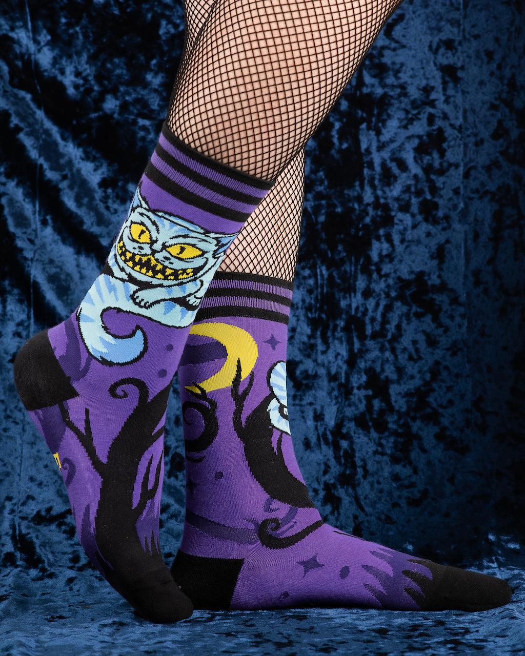 Storybook Cheshire Cat Calf Socks