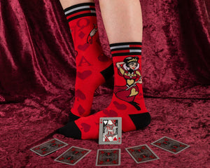 Storybook Queen of Hearts Calf Socks