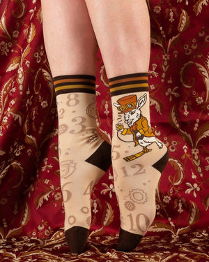 Storybook White Rabbit Calf Socks