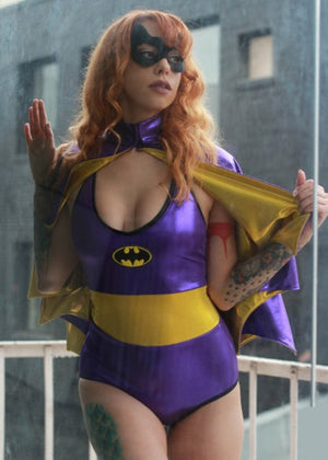 Purple Bat Hero Onepiece Costume