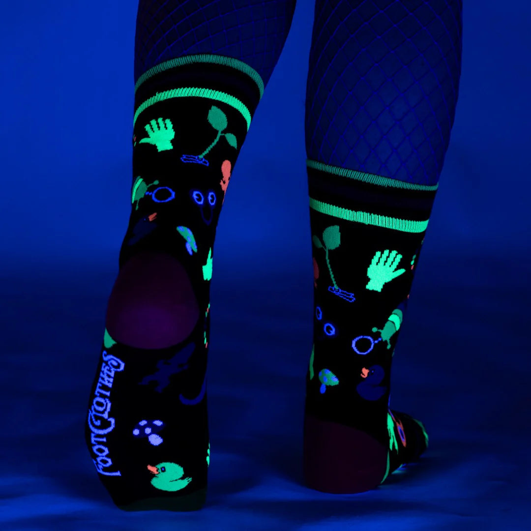 Tiny Trinkets UV Reactive Crew Socks