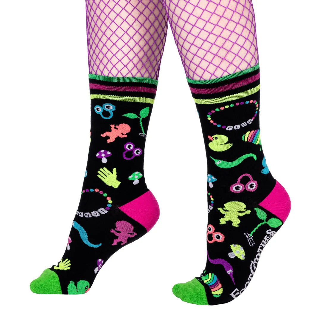 Tiny Trinkets UV Reactive Crew Socks