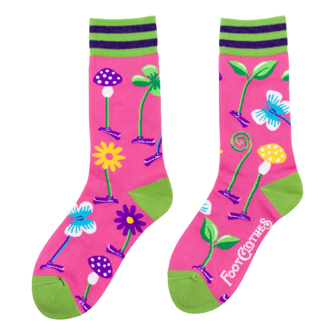 Trippy Clippies UV Reactive Crew Socks