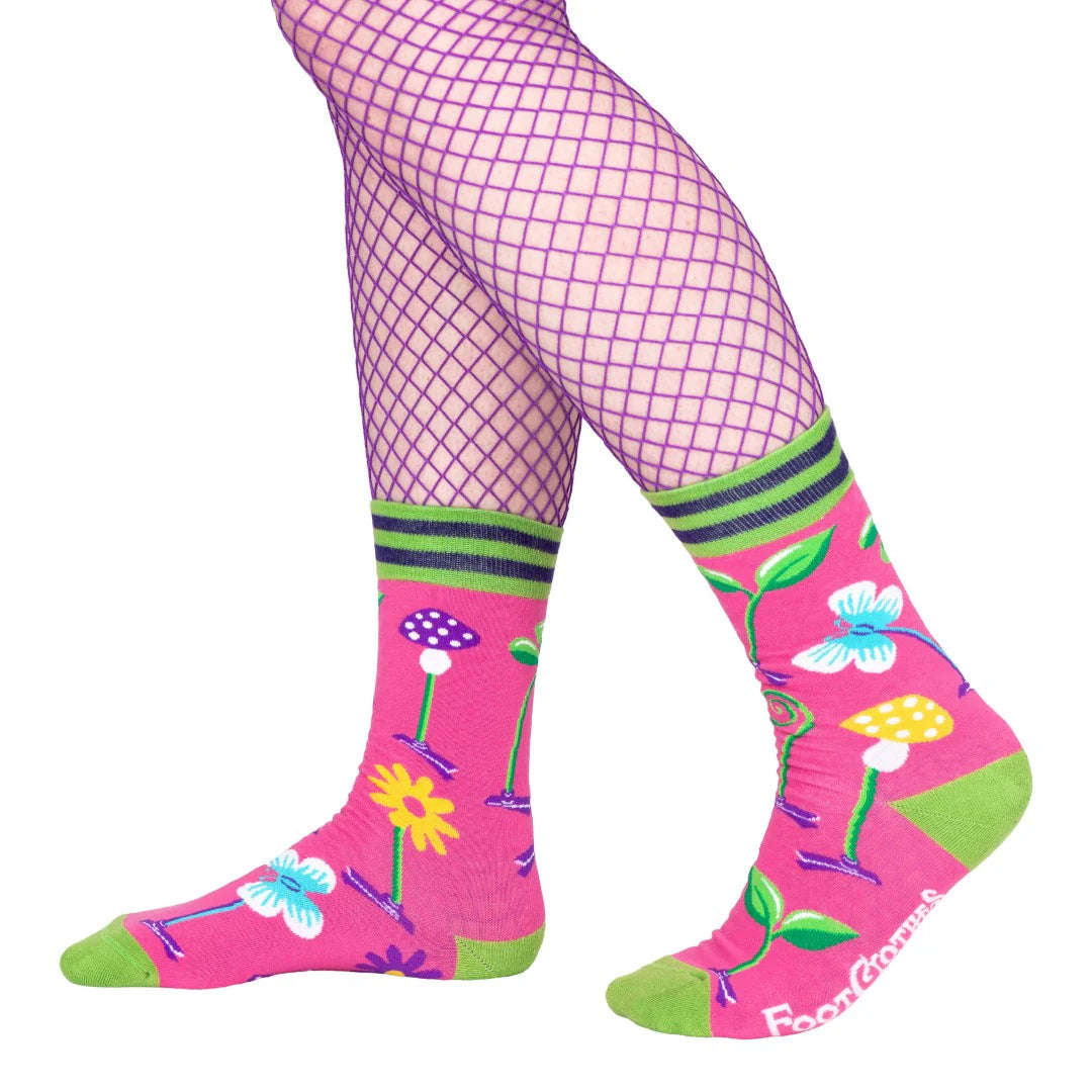 Trippy Clippies UV Reactive Crew Socks