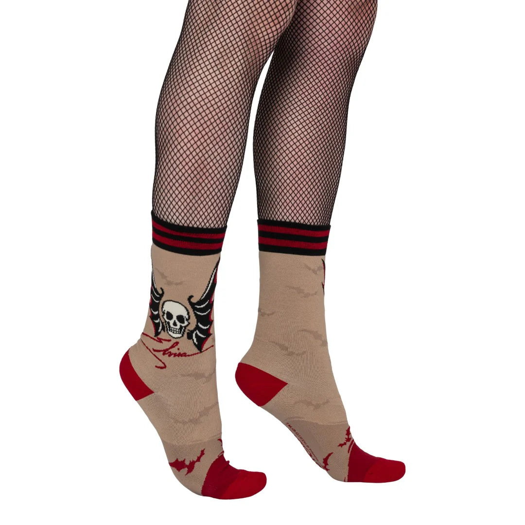 Elvira Cruel Ink Crew Socks