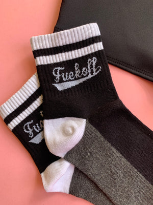 "F*ck Off" Ankle Tube Socks