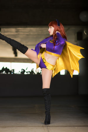 Purple Bat 4 piece Costume Set