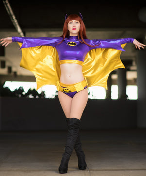 Purple Bat 4 piece Costume Set