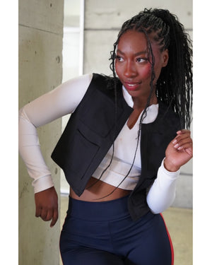 Space Rebel Costume Set with Top, Vest, and Pants