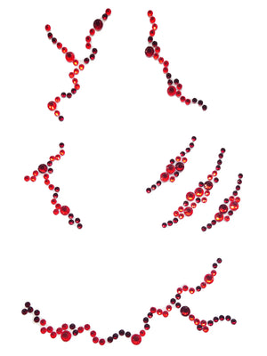 Bloody Face Stick-On Jewels