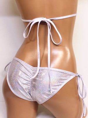 Tie-side Rioback Bottoms in White Hologram