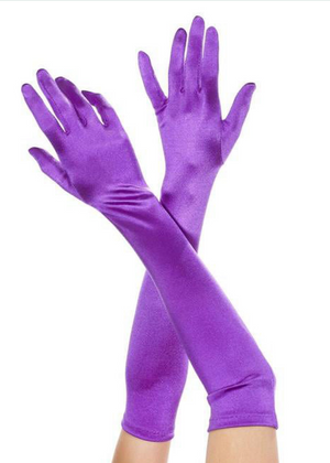 Opera Length Gloves in Purple