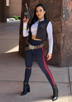 Space Rebel Costume Set with Top, Vest, and Pants