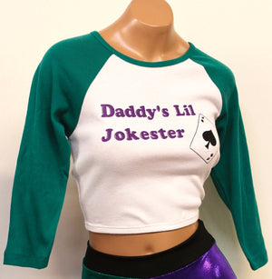 Daddy's Lil Jokester Set with Crop Top and Highwaist Shorts