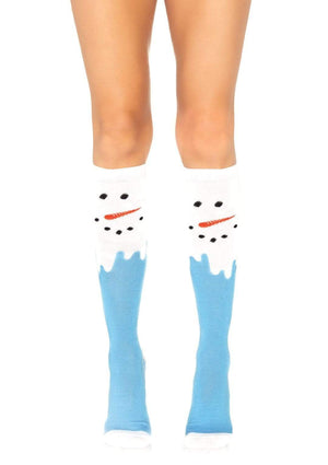 Snowman Knee High Socks