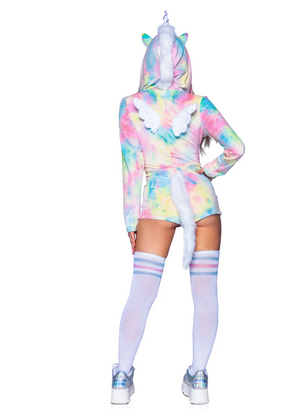 Comfy Unicorn Long Sleeve One-piece Suit in Pastel Plush Velvet