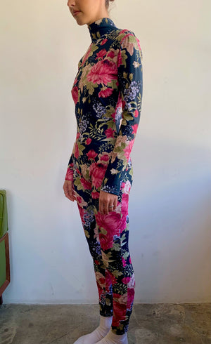 Mona Lisa Vito Floral Catsuit with Open Back