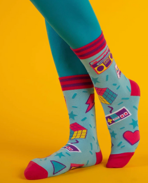 80s Nostalgia Icon Calf Socks