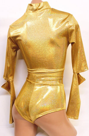 Golden Space Droid Costume Set with Cheeky Shorts