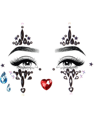Harlequin Clown Face Jewels