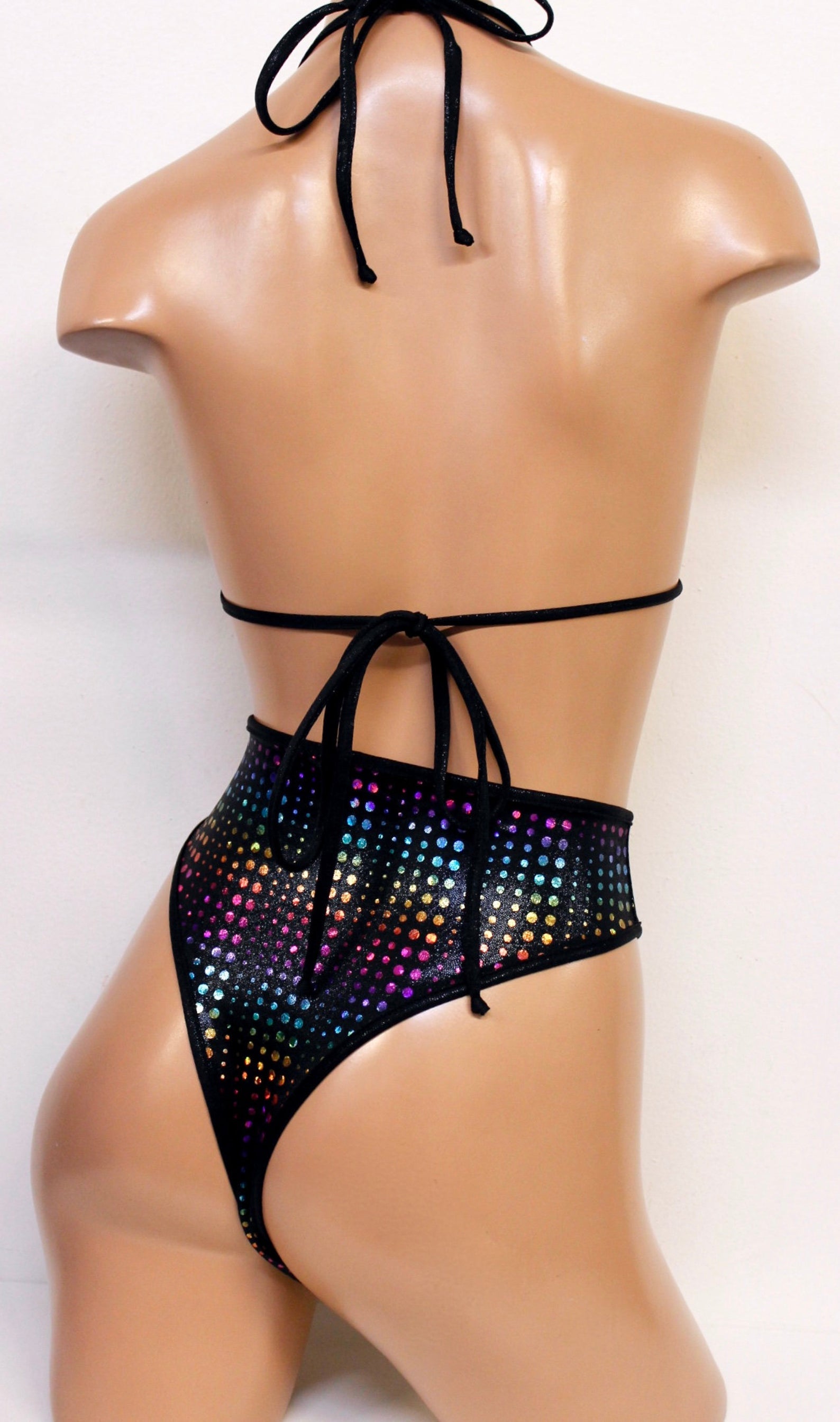 80s Rainbow Triangle Bikini Top - The Sugarpuss Collection