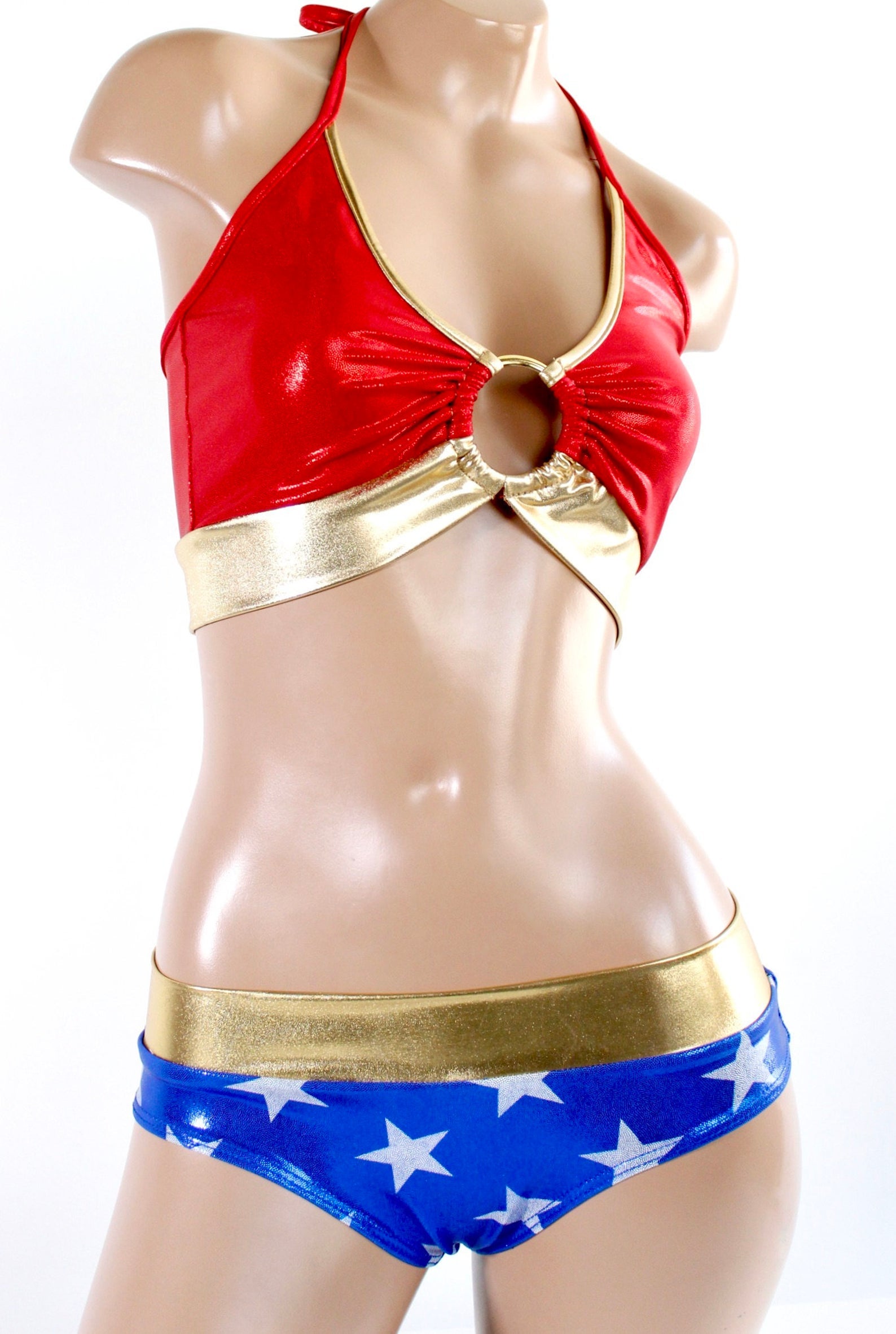 Star Superheroine Ring Top with Lowrise Cheeky Bottoms - The