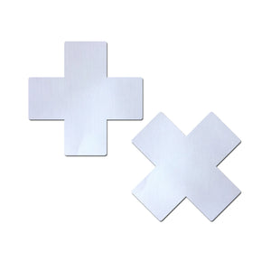White Matte Cross Pasties by Pastease®